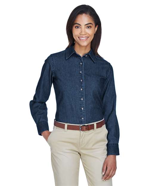 Harriton - Women's Long Sleeve Denim Shirt - M550W