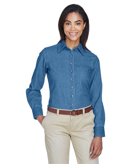 Harriton - Women's Long Sleeve Denim Shirt - M550W