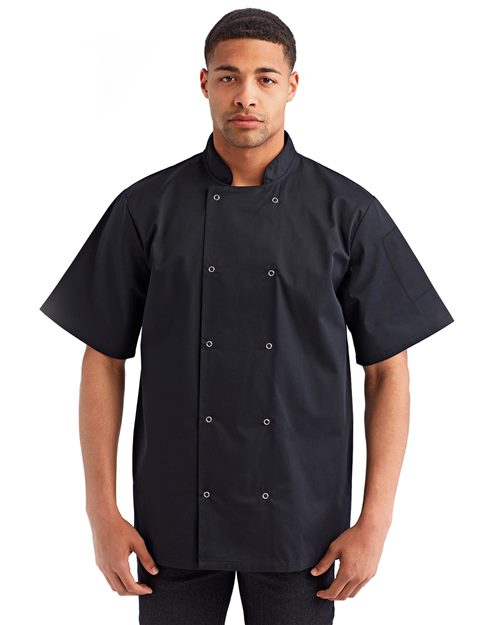 Artisan Collection by Reprime - Ten Studded Front Chef Short Sleeve Coat - RP664