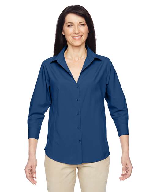 Harriton - Women's Paradise Three-Quarter Pullover Sleeve Performance Shirt - M610W