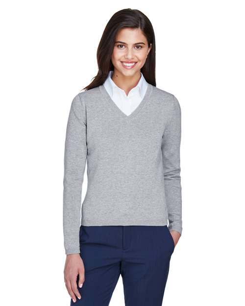 Devon & Jones - Women's V-Neck Sweater - D475W