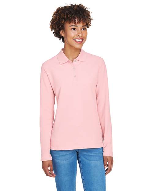 Devon & Jones - Women's Pima Piqué Long Sleeve Polo - D110W