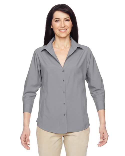 Harriton - Women's Paradise Three-Quarter Pullover Sleeve Performance Shirt - M610W