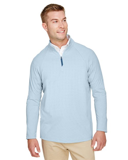 Devon & Jones - CrownLux Performance® Clubhouse Micro-Stripe Quarter-Zip Pullover - DG480