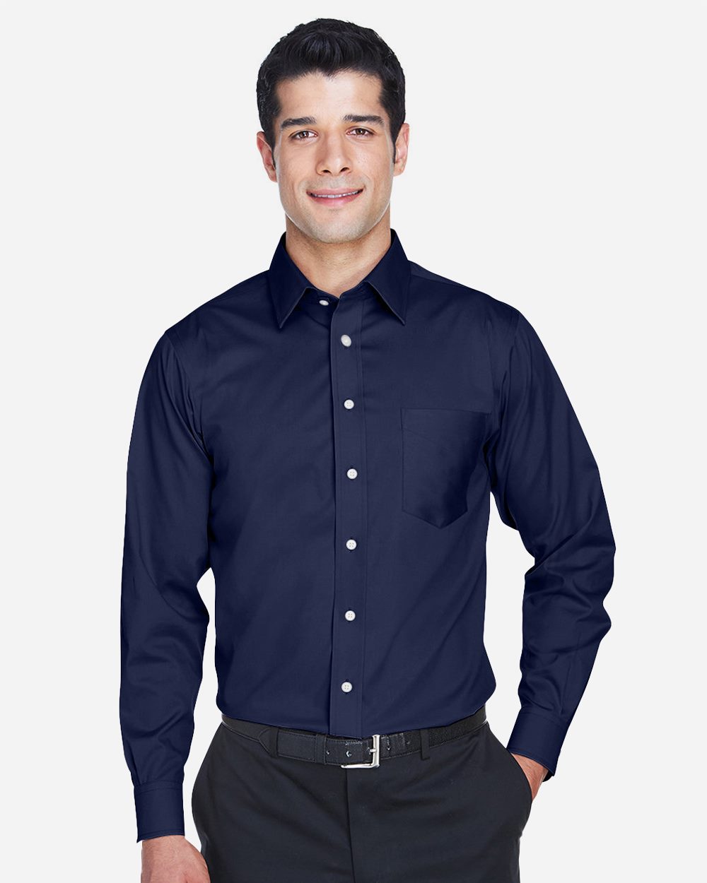 Devon & Jones - Men's Crown Collection® Solid Stretch Twill Woven Dress Shirt - DG530