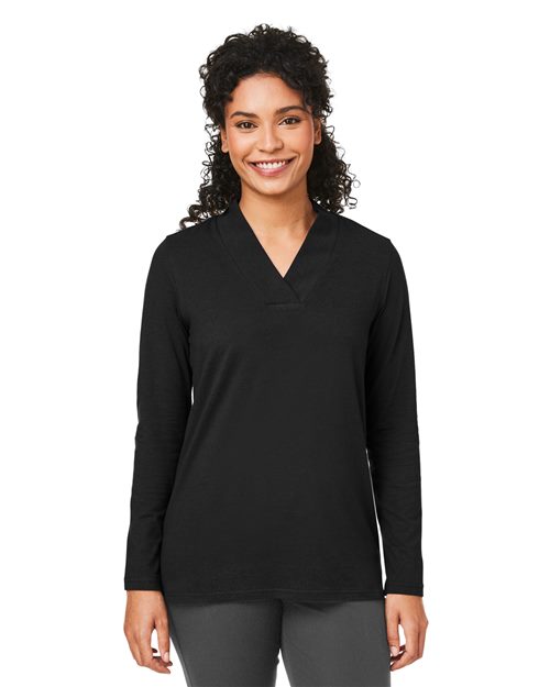 Devon & Jones - Women's Raleigh Shawl Collar Knit Top - DP121W