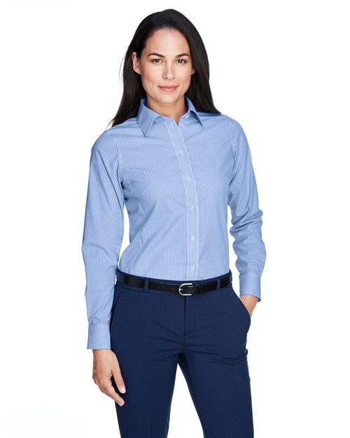 Devon & Jones - Women's Crown Collection® Banker Stripe Woven Dress Shirt - D645W