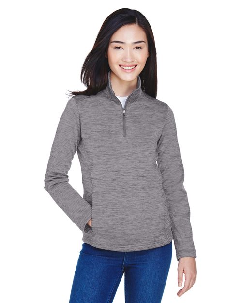 Devon & Jones - Women's Newbury Mélange Fleece Quarter-Zip Pullover - DG798W