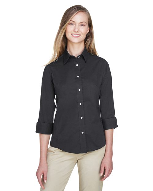 Devon & Jones - Women's Perfect Fit™ Three-Quarter Sleeve Stretch Poplin Dress Shirt - DP625W