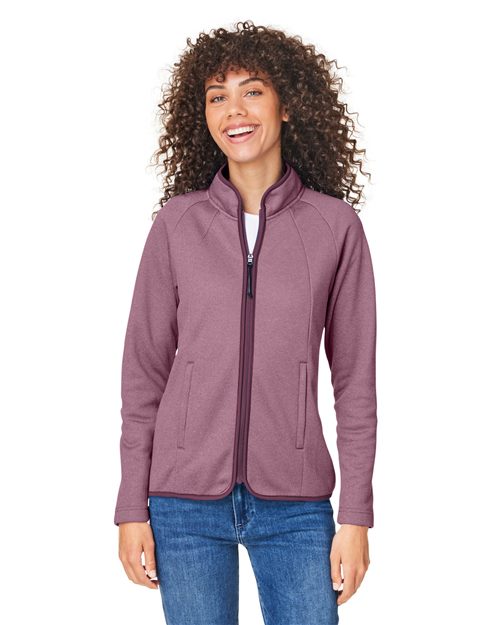 CORE365 - Women's Venture Heathered Stripe Full-Zip - CE72W