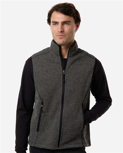 North End - Men's Jasper Jacquard Fleece Vest - NE731