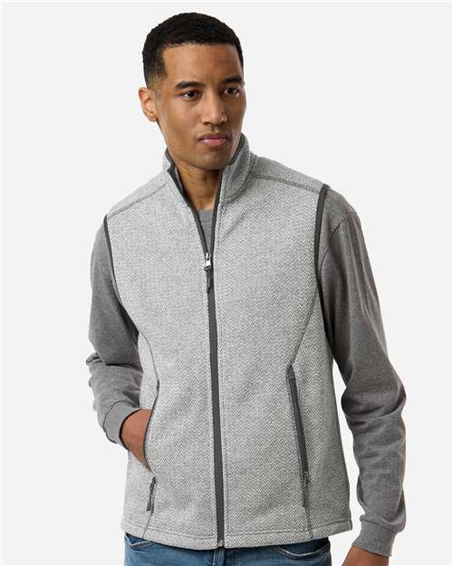 North End - Men's Jasper Jacquard Fleece Vest - NE731