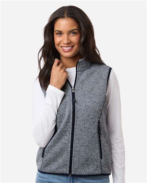 North End - Women's Jasper Jacquard Fleece Vest - NE731W