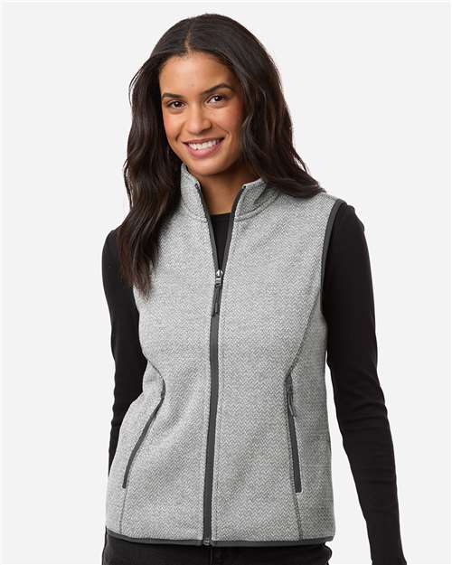 North End - Women's Jasper Jacquard Fleece Vest - NE731W