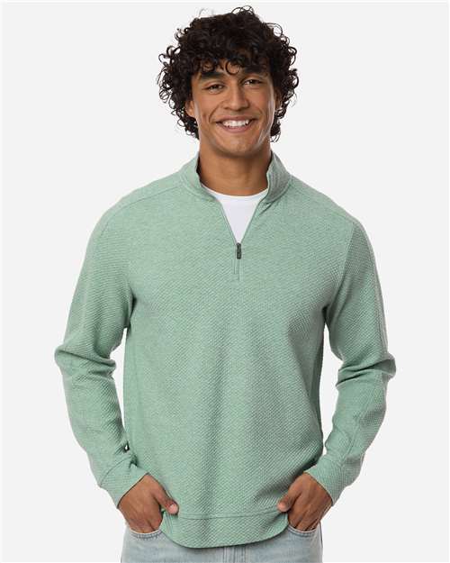 North End - Men's Spirit Textured Quarter-Zip Pullover - NE725