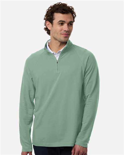 Devon & Jones - Men's Seaton Pebble Textured Quarter-Zip Pullover - DG402