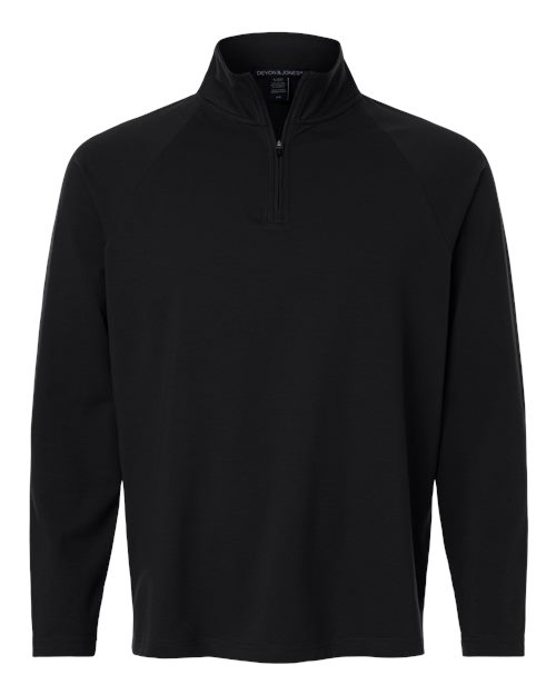 Devon & Jones - Men's Seaton Pebble Textured Quarter-Zip Pullover - DG402