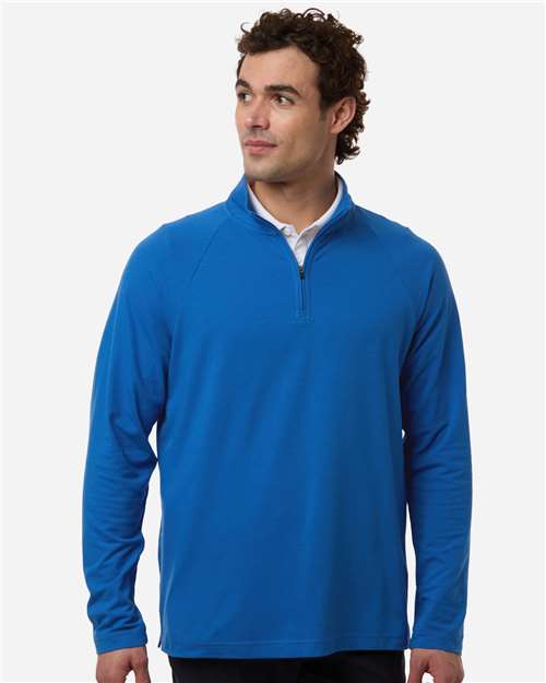 Devon & Jones - Men's Seaton Pebble Textured Quarter-Zip Pullover - DG402