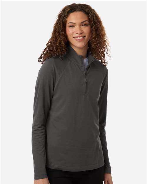 Devon & Jones - Women's Seaton Pebble Textured Quarter-Zip Pullover - DG402W
