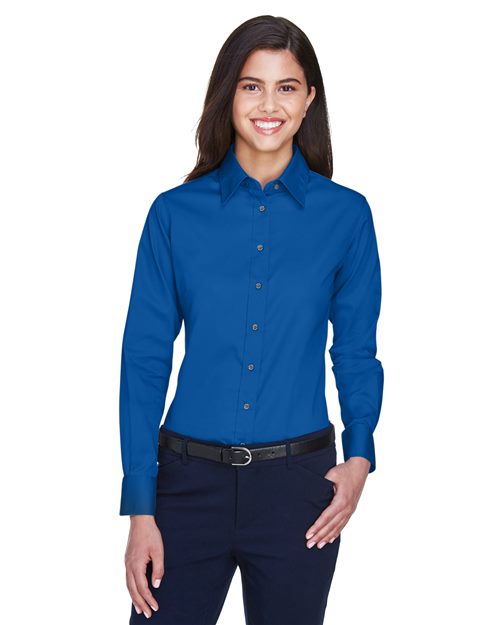 Harriton - Women's Easy Blend™ Long Sleeve Twill Dress Shirt with Stain-Release - M500W