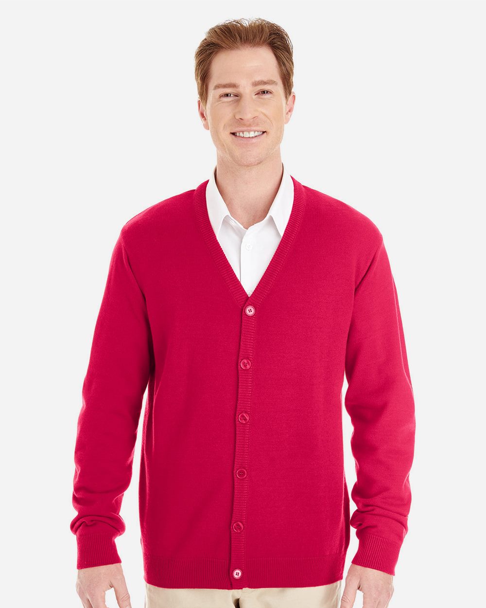 Harriton - Men's Pilbloc™ V-Neck Button Cardigan Sweater - M425