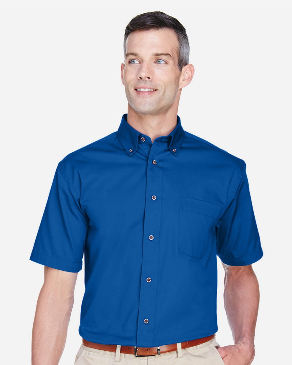 Harriton - Men's Easy Blend™ Twill Dress Shirt with Stain-Release - M500S
