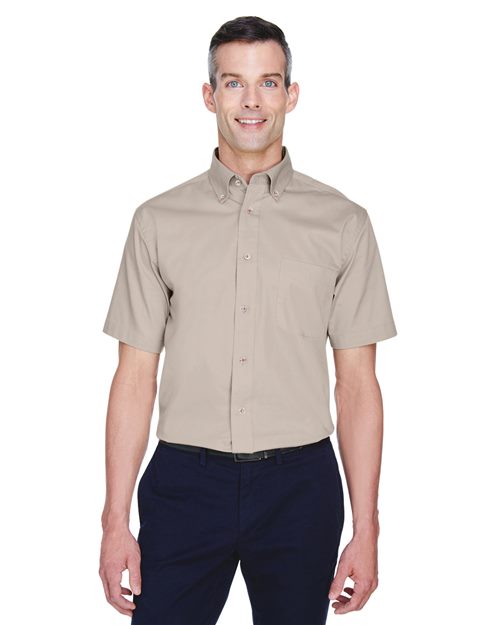Harriton - Men's Easy Blend™ Twill Dress Shirt with Stain-Release - M500S
