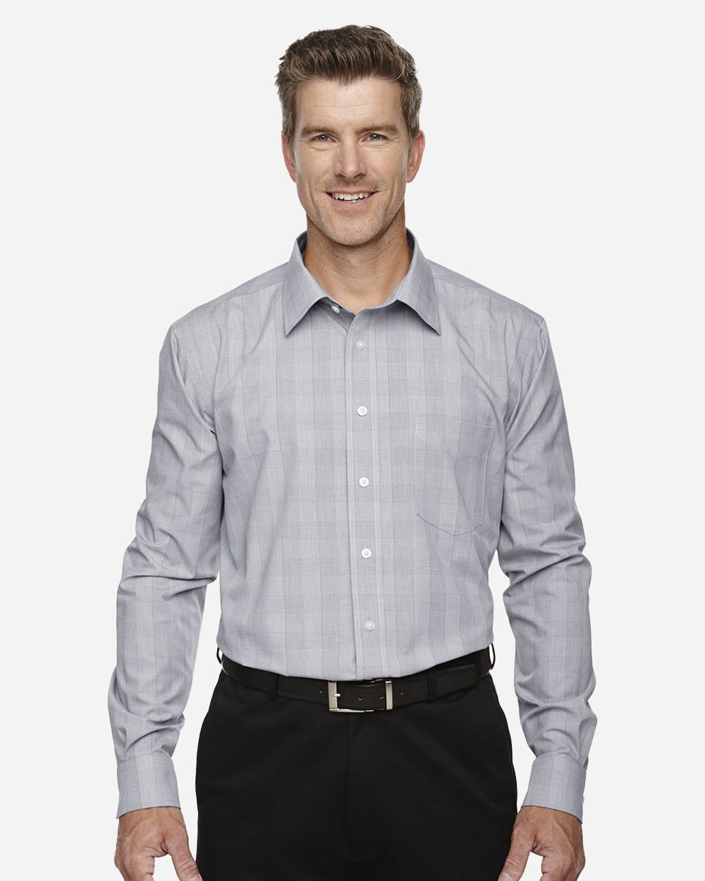 Devon & Jones - Men's Crown Collection® Glen Plaid Woven Dress Shirt - DG520