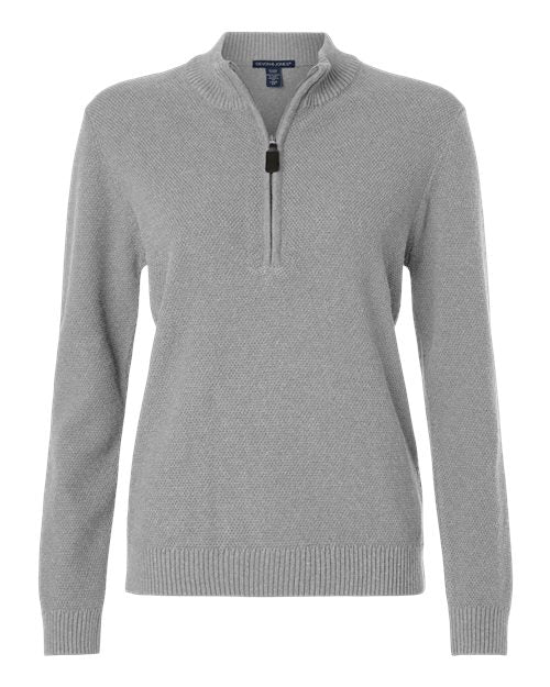Devon & Jones - Women's Hartland Textured Quarter Zip Sweater - DG450W