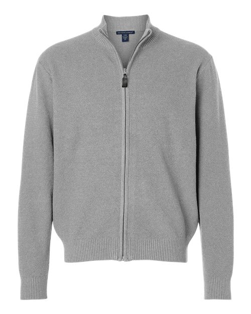 Devon & Jones - Men's Hartland Textured Full Zip Sweater - DG451