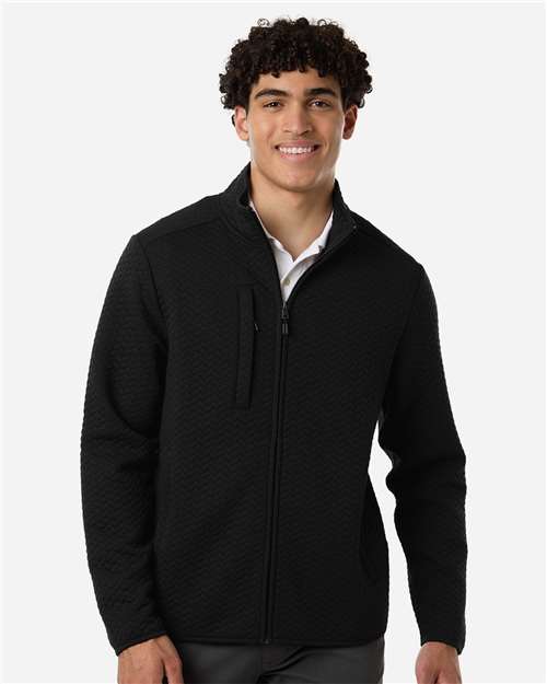 North End - Men's Aspen Herringbone Fleece Full-Zip - NE425