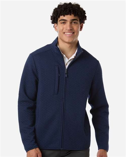 North End - Men's Aspen Herringbone Fleece Full-Zip - NE425