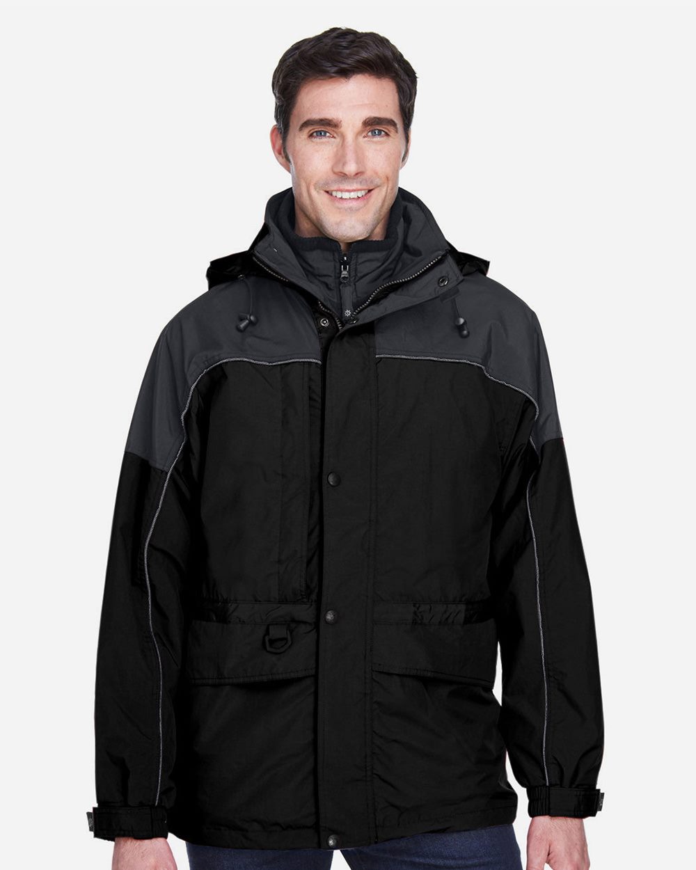 North End - Men's 3-in-1 Two-Tone Parka - 88006