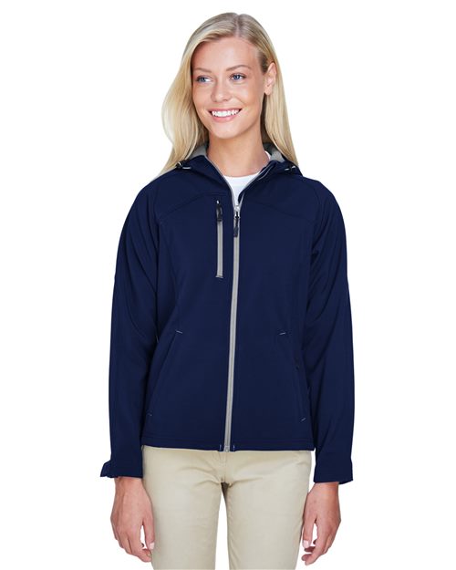 North End - Women's Prospect Two-Layer Fleece Bonded Soft Shell Hooded Jacket - 78166