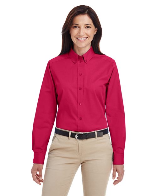 Harriton - Women's Foundation Cotton Twill Shirt with Teflon - M581W