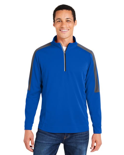 CORE365 - Market Snag Protect Mesh Colorblock Quarter-Zip Pullover - CE404