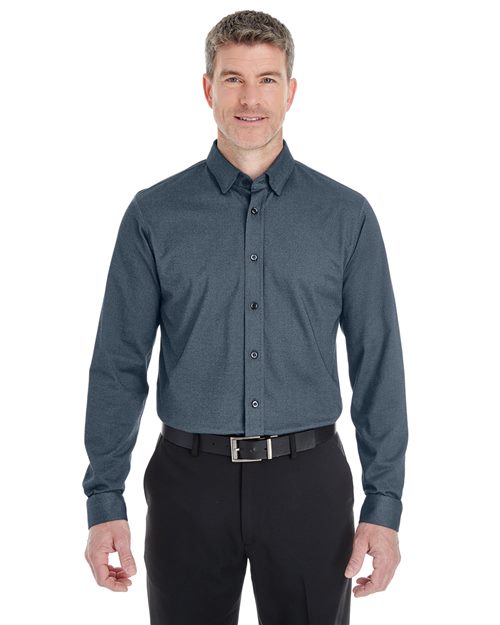 Devon & Jones - Central Cotton Blend Mélange Button-Down - DG230