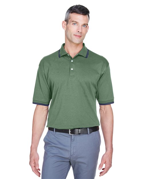 Devon & Jones - Tipped Perfect Pima Interlock Polo - D140