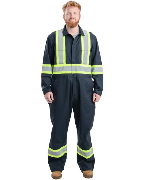 Berne Apparel - Safety Striped Gasket Unlined Coverall - HVC252