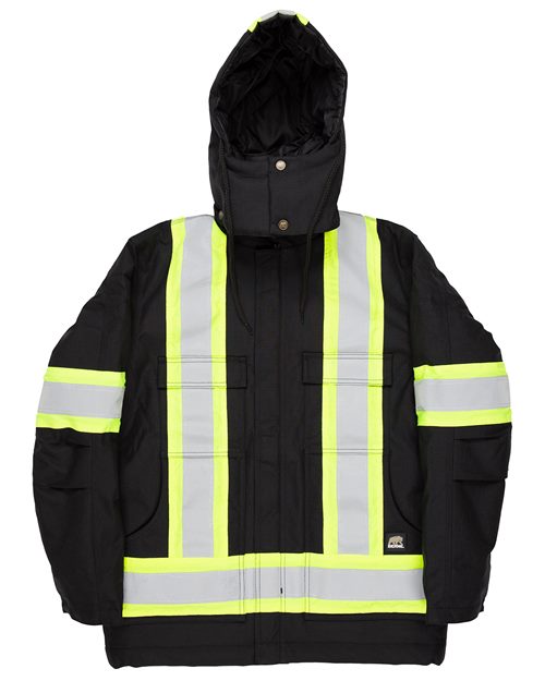Berne Apparel - Tall Safety Striped Arctic Insulated Chore Coat - HVNCH3T