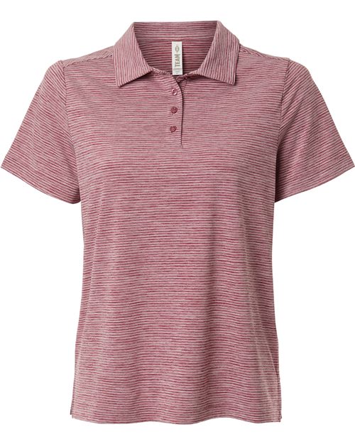 Team 365 - Women's Relay Heathered Stripe Polo - TT125W