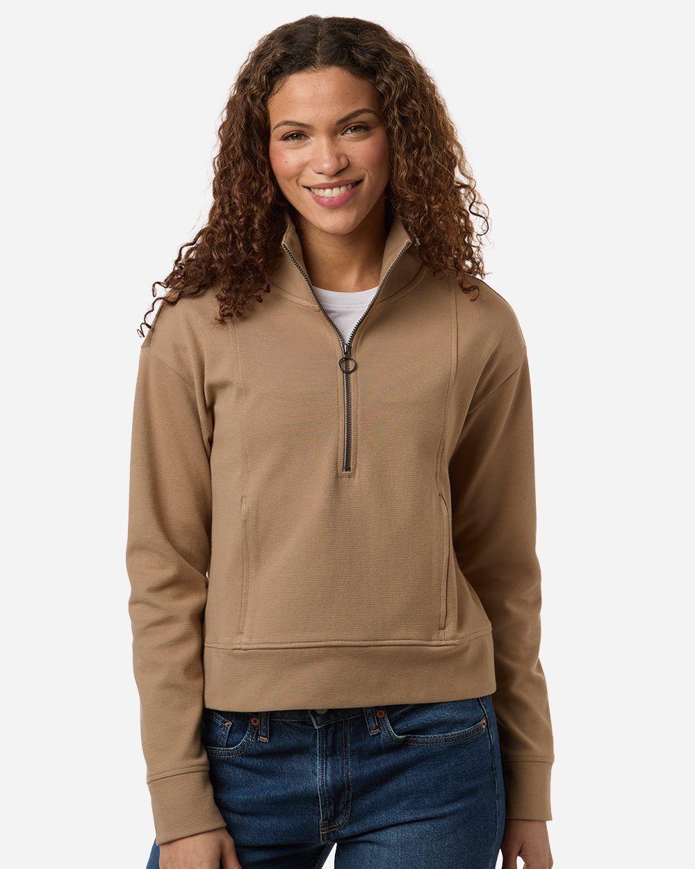 North End - Women's Mantra Half-Zip Ottoman Pullover - NE220W