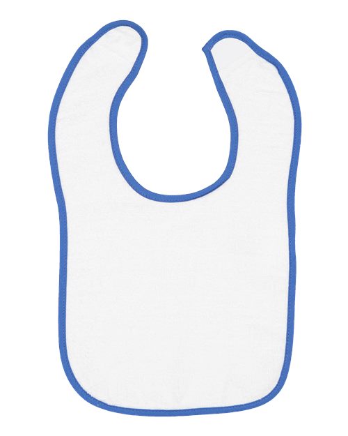 Rabbit Skins - Infant Contrast Trim Terry Bib - 1003