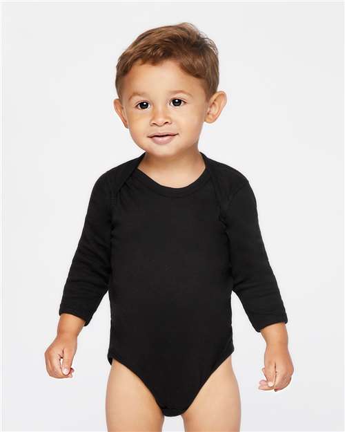 Rabbit Skins - Infant Long Sleeve Baby Rib Bodysuit - 4411