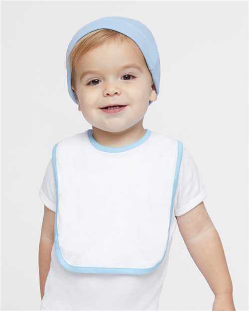 Rabbit Skins - Infant Contrast Trim Premium Jersey Bib - 1004