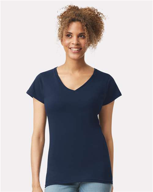 Gildan - T-shirt softstyle à col en V pour femmes - 64V00L