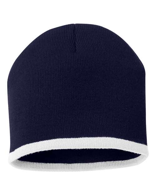 Sportsman - Bonnet en tricot à rayures inférieures de 8 po - SP09