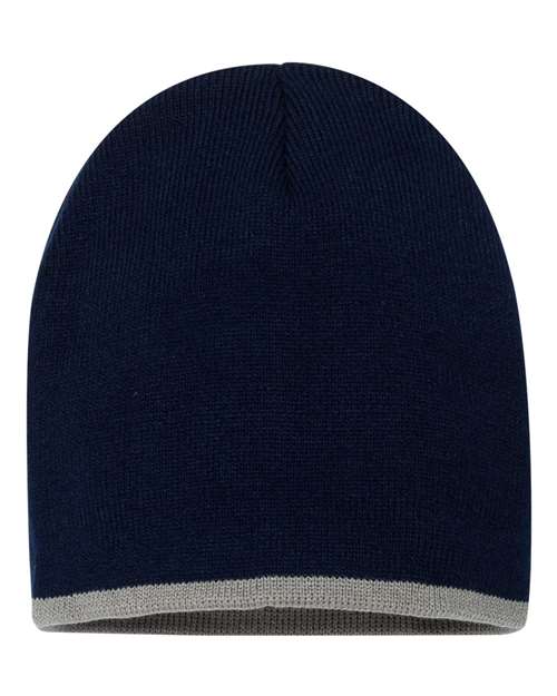 Sportsman - 8" Bottom-Striped Beanie - SP09