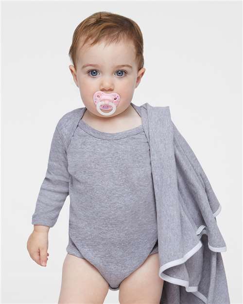 Rabbit Skins - Infant Long Sleeve Baby Rib Bodysuit - 4411