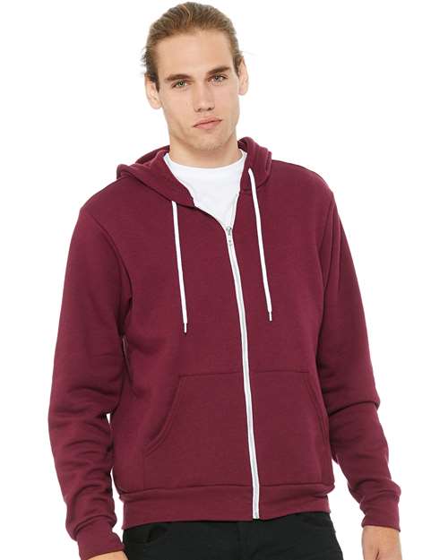 BELLA + CANVAS - Unisex Sponge Fleece Full-Zip Hoodie Sweatshirt - 3739